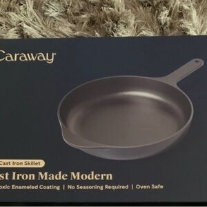 New Caraway 10.5 inch cast iron skillet midnight blue